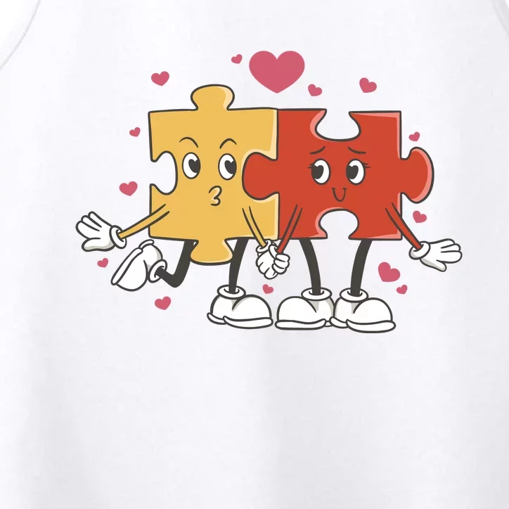 Puzzle Love Cartoon Performance Tank