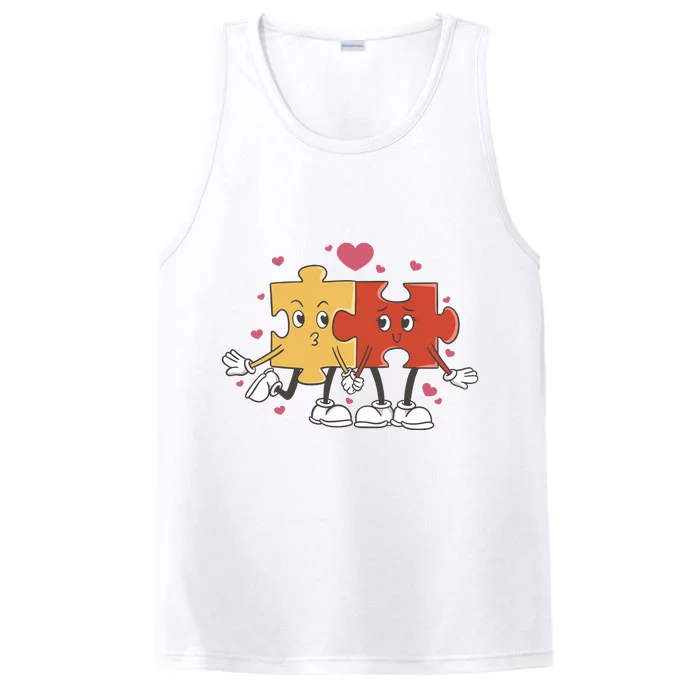 Puzzle Love Cartoon Performance Tank