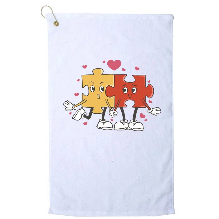 Puzzle Love Cartoon Platinum Collection Golf Towel