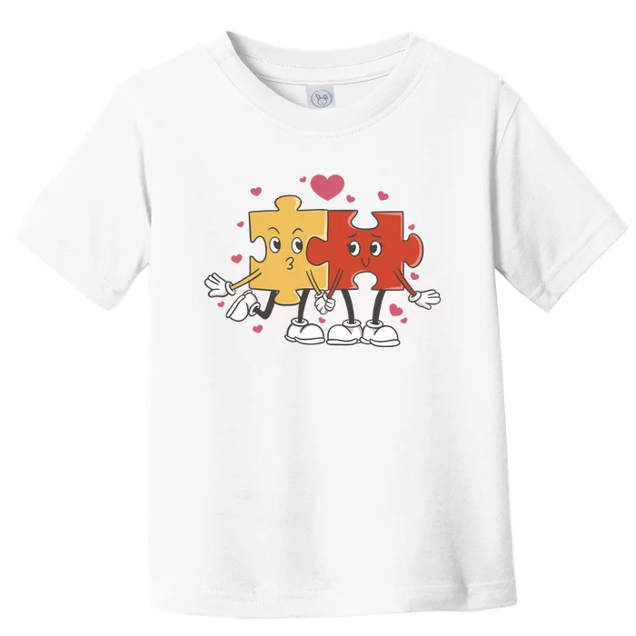 Puzzle Love Cartoon Toddler T-Shirt