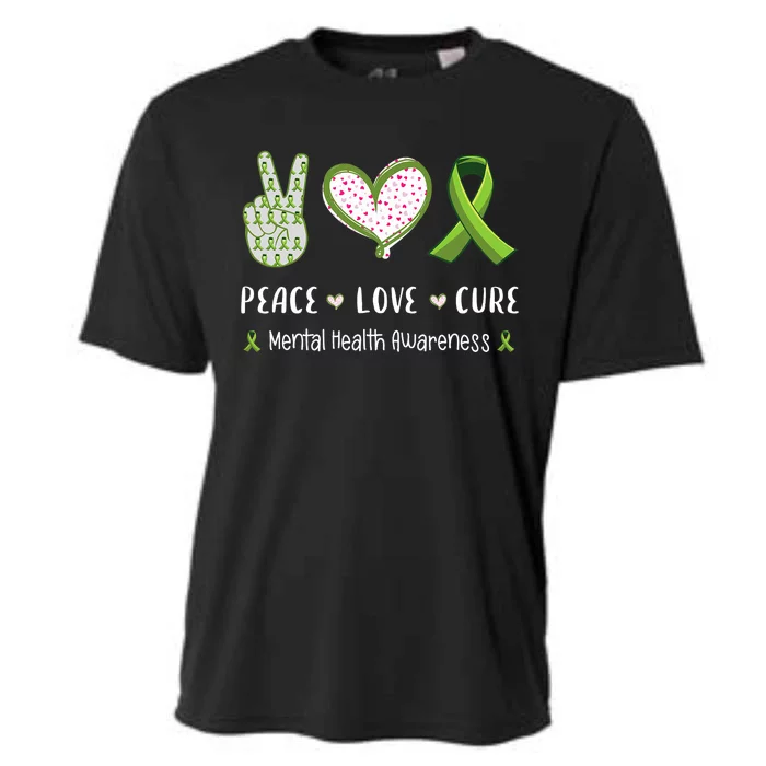 Peace Love Cure Mental Health Awareness Cooling Performance Crew T-Shirt