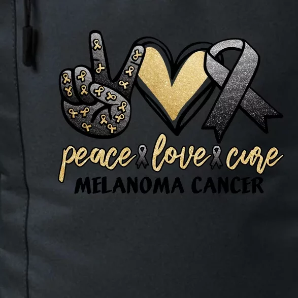 Peace Love Cure Melanoma Cancer Awareness Daily Commute Backpack