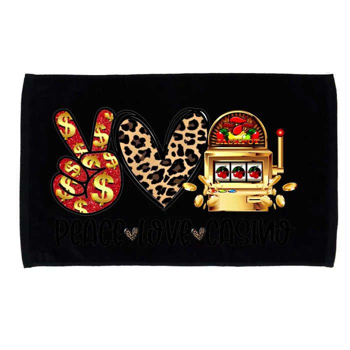 Peace Love Casino Slot Machine Win Money Lucky Meaningful Gift Microfiber Hand Towel