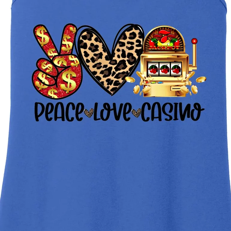 Peace Love Casino Slot Machine Win Money Lucky Meaningful Gift Ladies Essential Tank