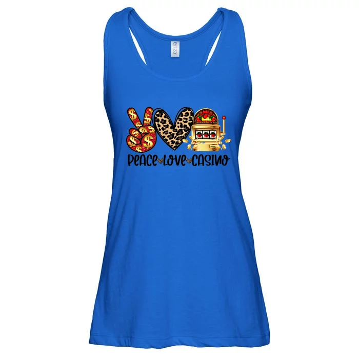 Peace Love Casino Slot Machine Win Money Lucky Meaningful Gift Ladies Essential Flowy Tank