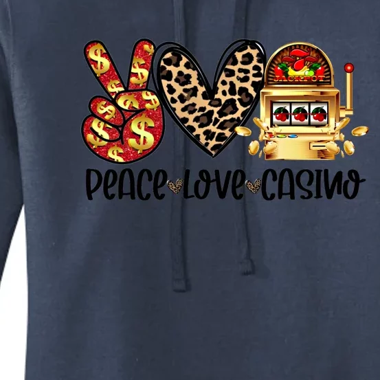 Peace Love Casino Slot Machine Win Money Lucky Meaningful Gift Women's Pullover Hoodie