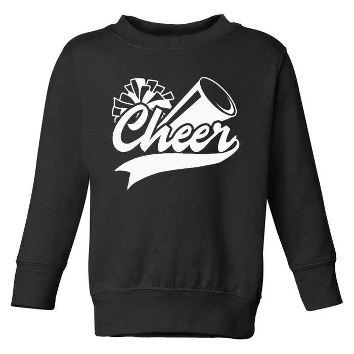 Peace Love Cheer Cheerleader Colors Matching Toddler Sweatshirt