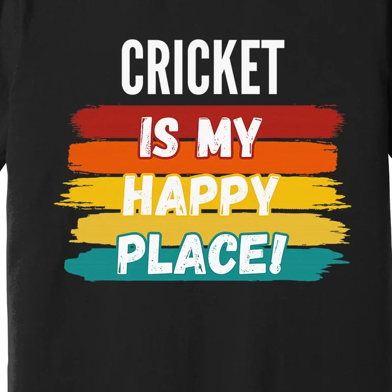 Peace Love Cricket Player Sports Lover Team Coach Premium T-Shirt