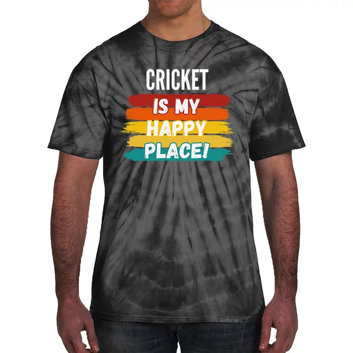 Peace Love Cricket Player Sports Lover Team Coach Tie-Dye T-Shirt