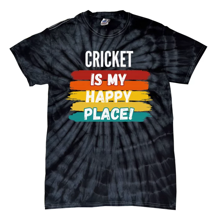 Peace Love Cricket Player Sports Lover Team Coach Tie-Dye T-Shirt