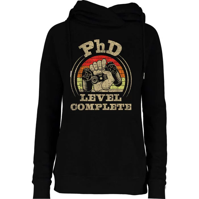 Phd Level Complete Phd Graduate Ph.d. Graduation Doctorate Womens Funnel Neck Pullover Hood