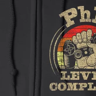 Phd Level Complete Phd Graduate Ph.d. Graduation Doctorate Full Zip Hoodie