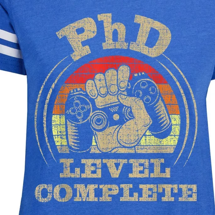 Phd Level Complete Phd Graduate Ph.d. Graduation Doctorate Enza Ladies Jersey Football T-Shirt