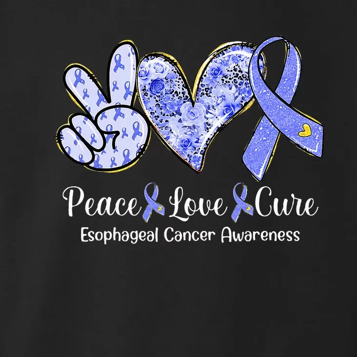 Peace Love Cure Periwinkle Ribbon Esophageal Cancer Toddler Hoodie