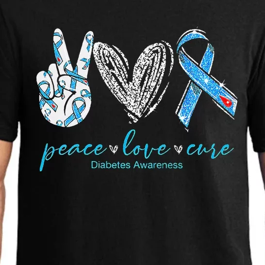 Peace Love Cure Diabetes Awareness Pajama Set