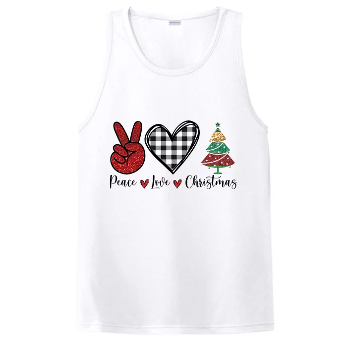 Peace Love Christmas Performance Tank