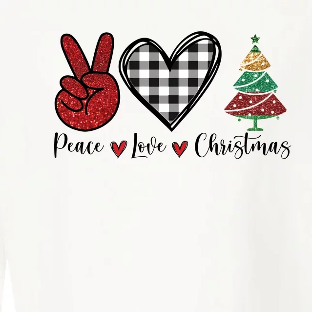 Peace Love Christmas Cropped Pullover Crew