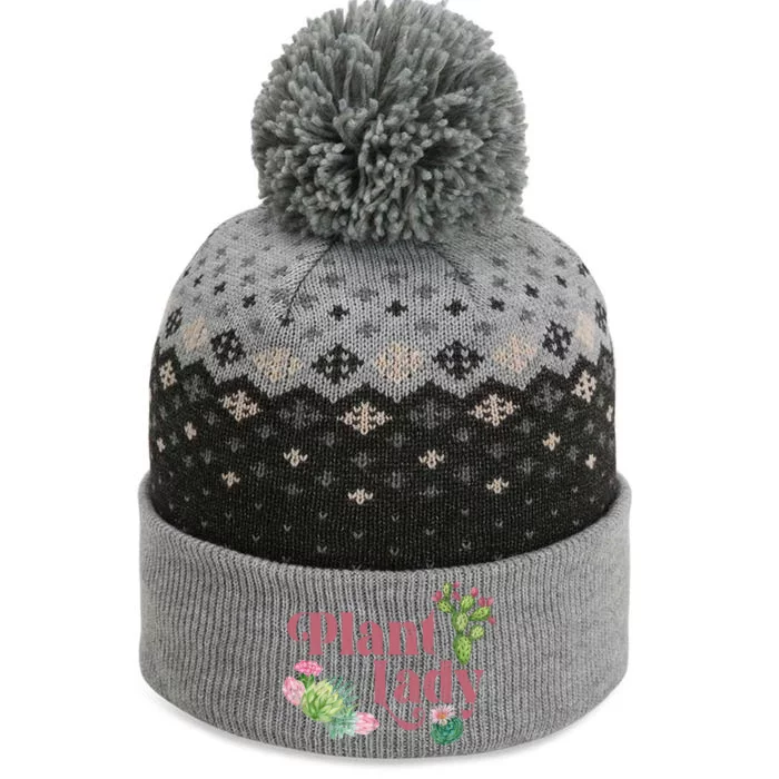 Plant Lady Cute Floral The Baniff Cuffed Pom Beanie