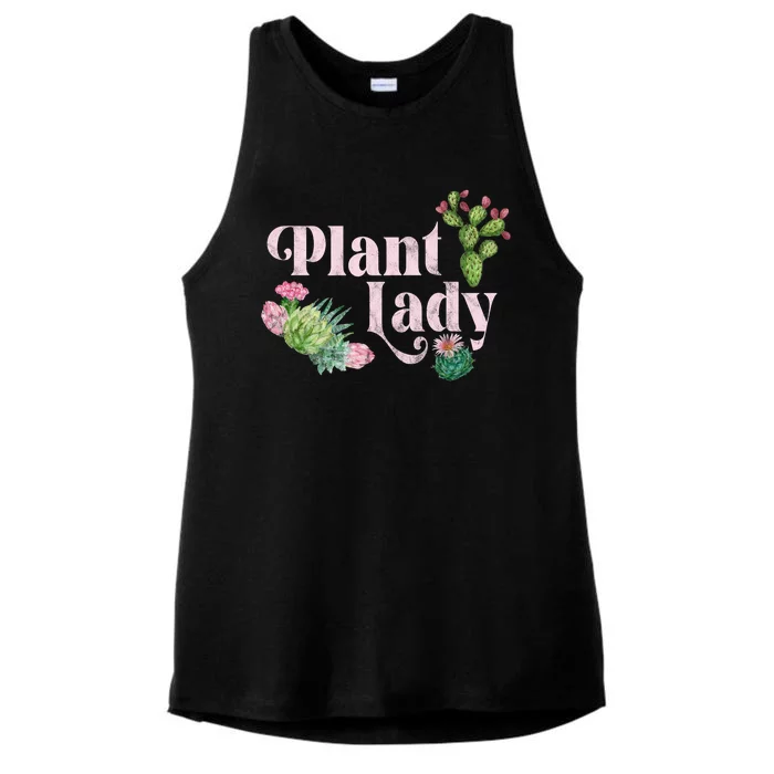 Plant Lady Cute Floral Ladies Tri-Blend Wicking Tank