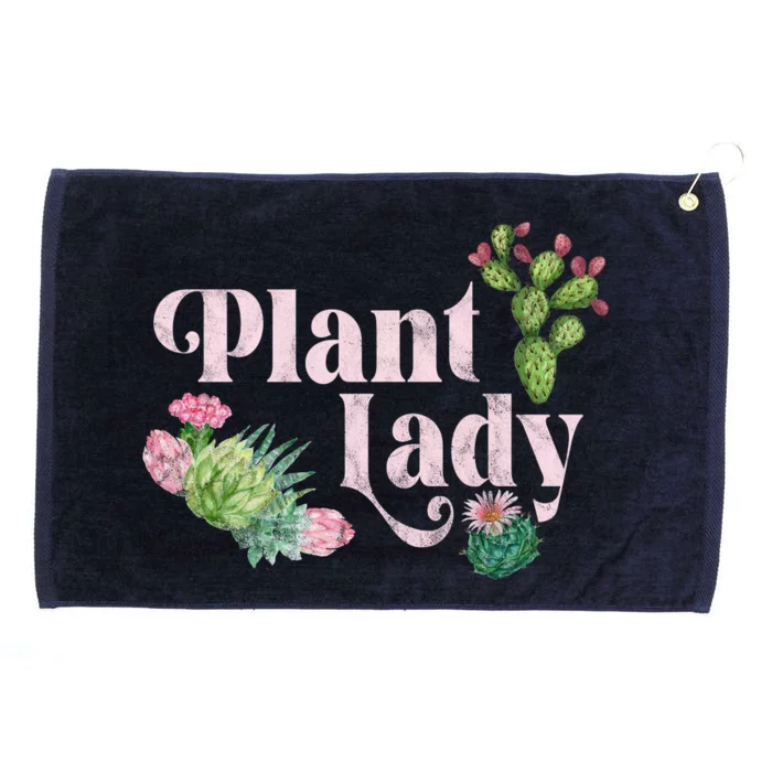 Plant Lady Cute Floral Grommeted Golf Towel