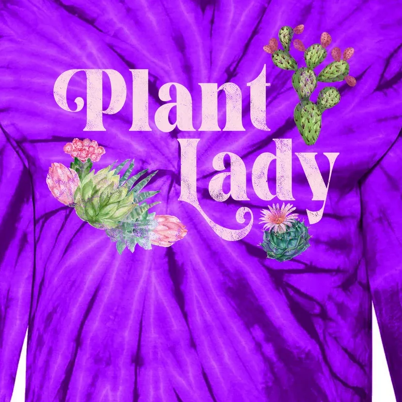 Plant Lady Cute Floral Tie-Dye Long Sleeve Shirt