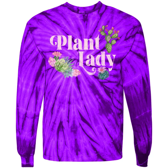 Plant Lady Cute Floral Tie-Dye Long Sleeve Shirt