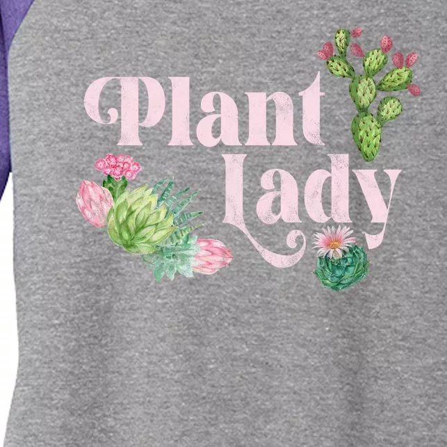 Plant Lady Cute Floral Women's Tri-Blend 3/4-Sleeve Raglan Shirt