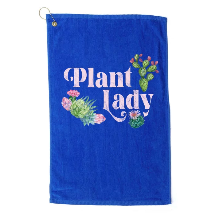 Plant Lady Cute Floral Platinum Collection Golf Towel