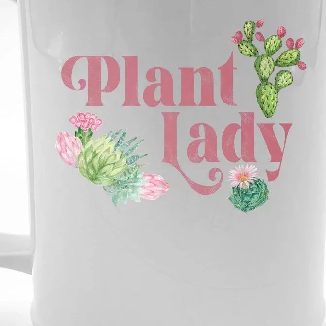 Plant Lady Cute Floral Front & Back Beer Stein