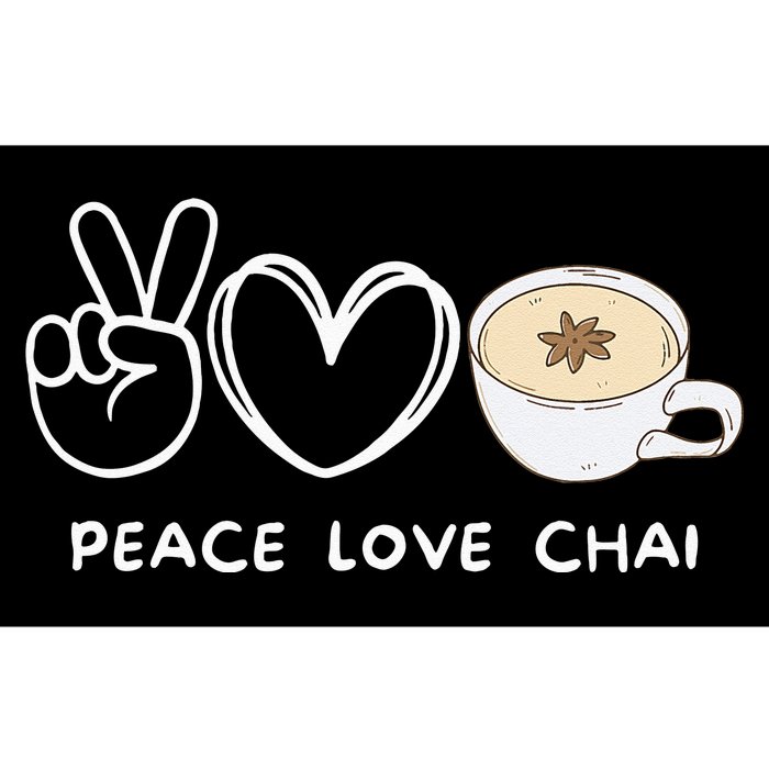 Peace Love Chai Tea Retro Chai Tea Lover Food Lover Bumper Sticker