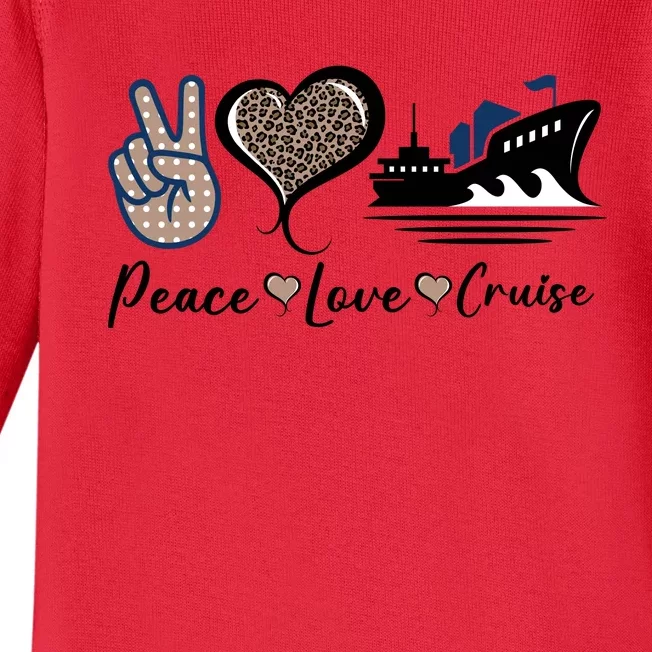 Peace Love Cruise Baby Long Sleeve Bodysuit