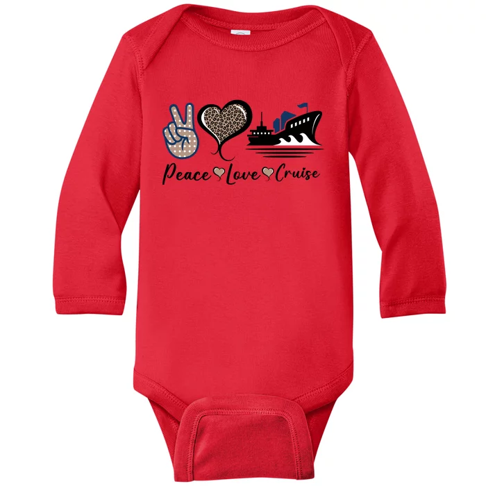 Peace Love Cruise Baby Long Sleeve Bodysuit