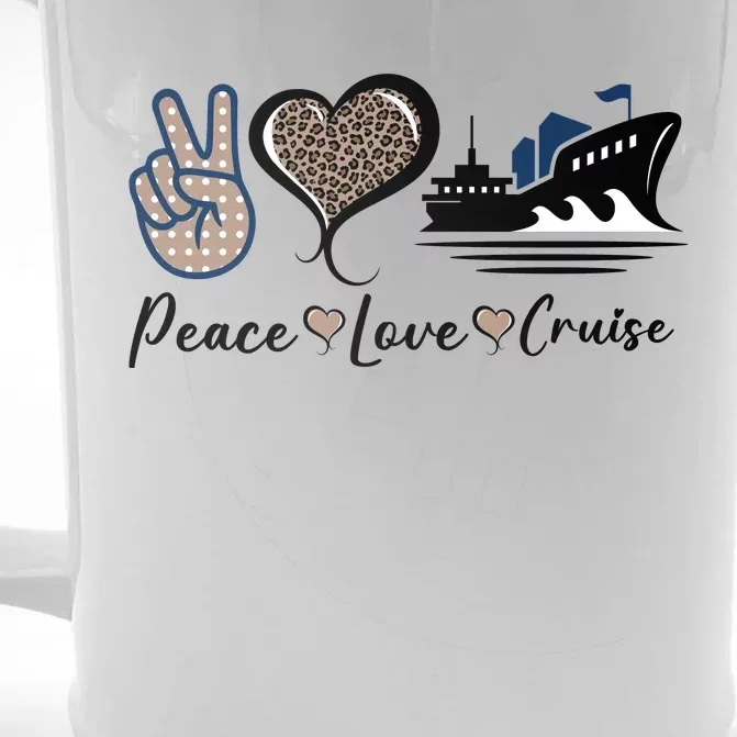 Peace Love Cruise Front & Back Beer Stein