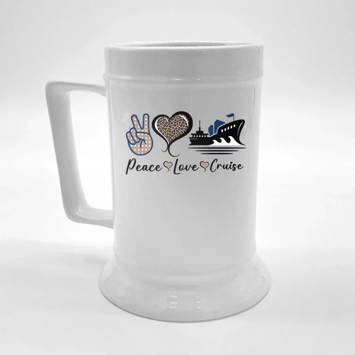 Peace Love Cruise Front & Back Beer Stein