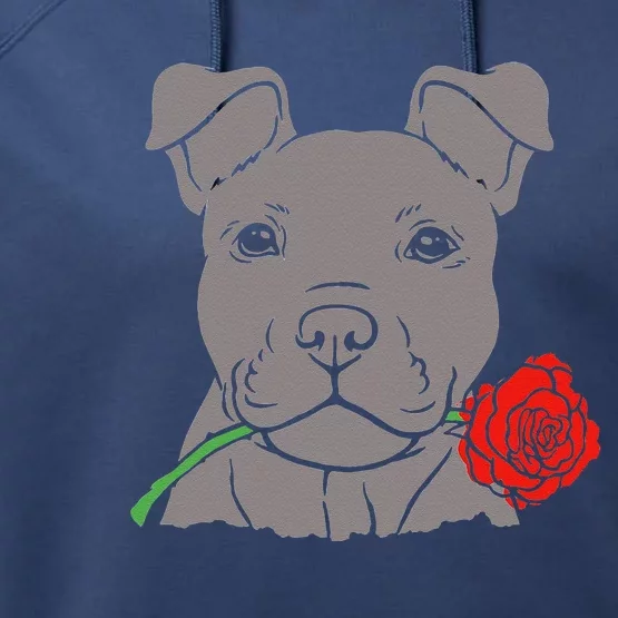 Puppy Love Cute Rescue Puppy Valentine's Day Girlfriend Gift Performance Fleece Hoodie