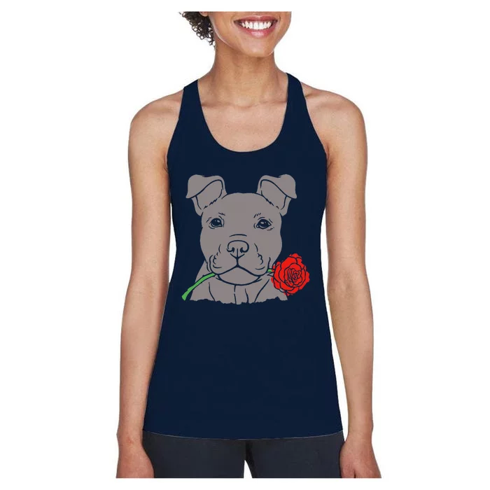 Puppy Love Cute Rescue Puppy Valentine's Day Girlfriend Gift Women's Racerback Tank