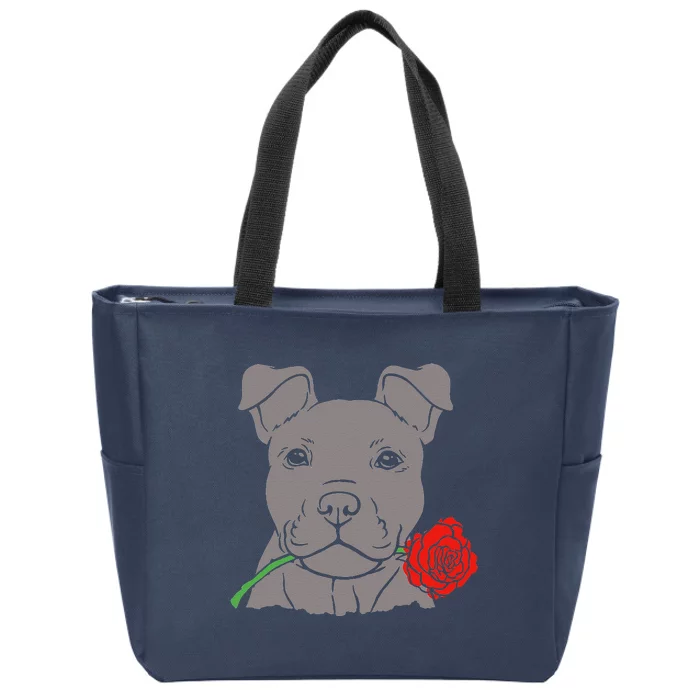 Puppy Love Cute Rescue Puppy Valentine's Day Girlfriend Gift Zip Tote Bag