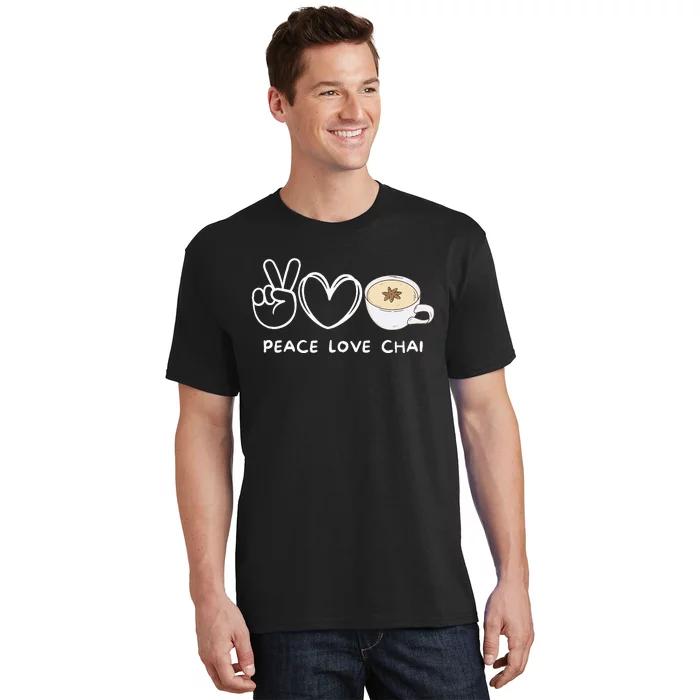 Peace Love Chai Tea Retro Chai Tea Lover T-Shirt