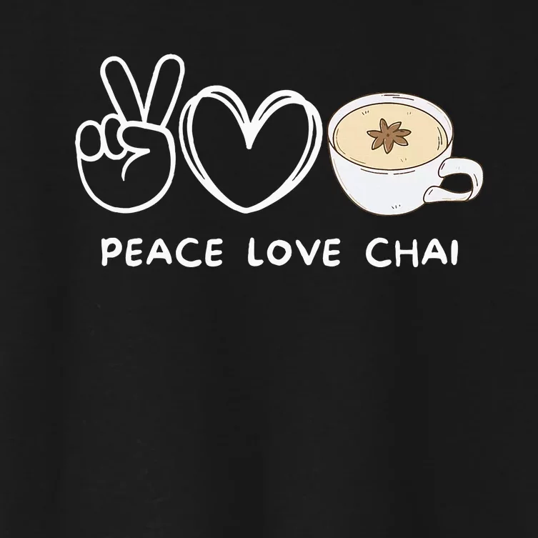 Peace Love Chai Tea Retro Chai Tea Lover Women's Crop Top Tee