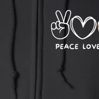 Peace Love Chai Tea Retro Chai Tea Lover Full Zip Hoodie