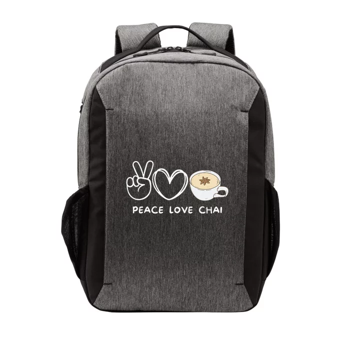 Peace Love Chai Tea Retro Chai Tea Lover Vector Backpack