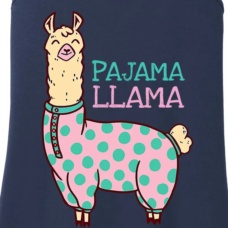 Pajama Llama Cute Llama Pajama Alpaca Wo Girl Ladies Essential Tank