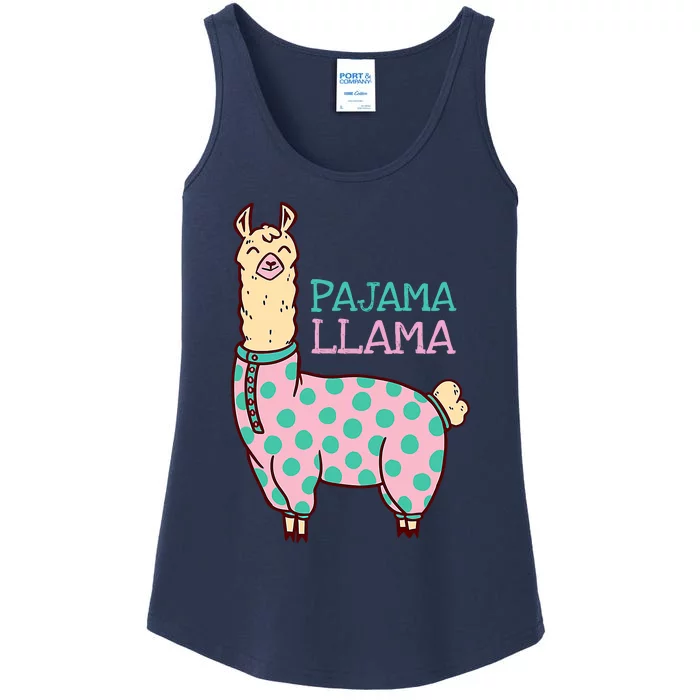 Pajama Llama Cute Llama Pajama Alpaca Wo Girl Ladies Essential Tank