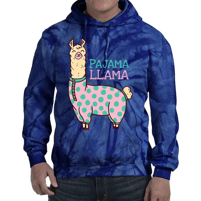 Pajama Llama Cute Llama Pajama Alpaca Wo Girl Tie Dye Hoodie