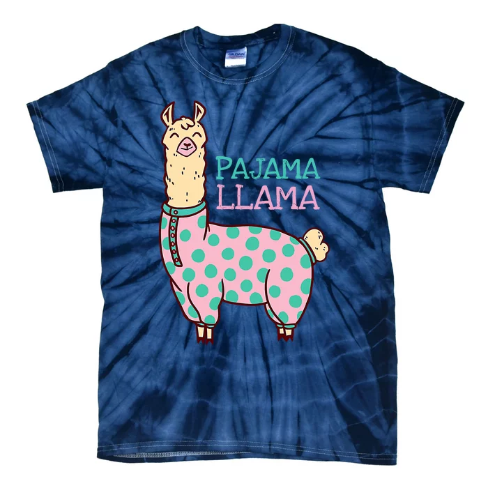 Pajama Llama Cute Llama Pajama Alpaca Wo Girl Tie-Dye T-Shirt