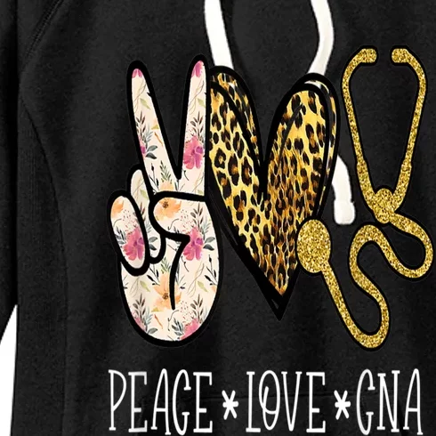 Peace Love Cna Nurse Nurselife Certified Nursing Assistant Gift Women's Fleece Hoodie