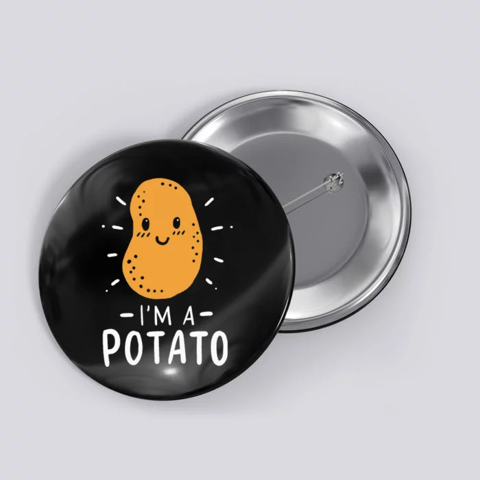 Potato Lazy Costume Halloween Vegan Kawaii Button