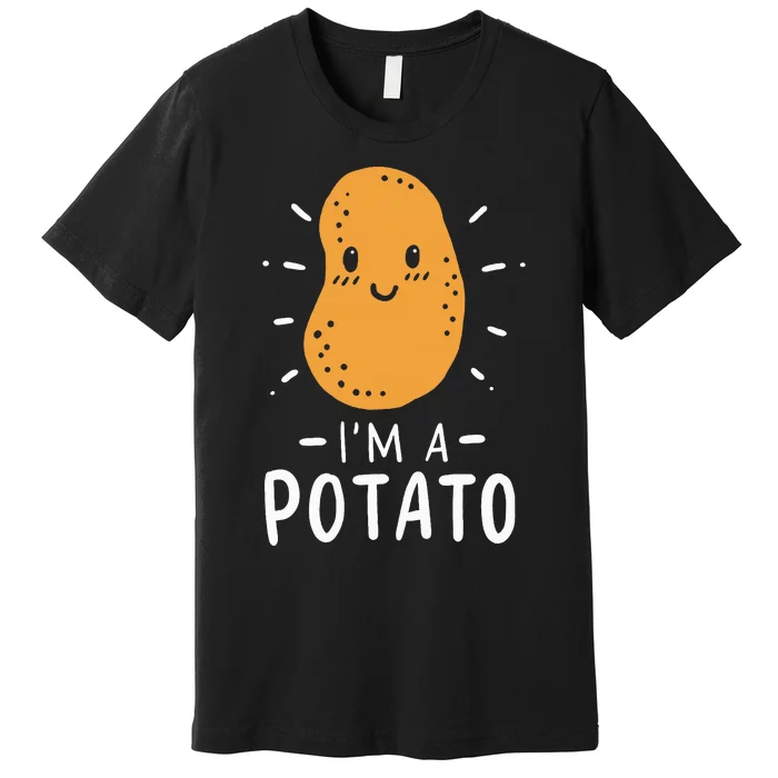 Potato Lazy Costume Halloween Vegan Kawaii Premium T-Shirt