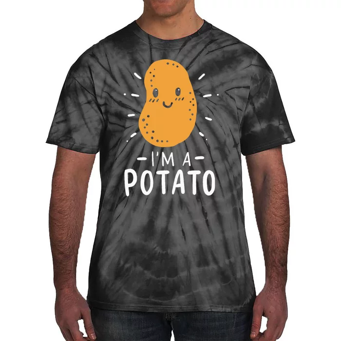 Potato Lazy Costume Halloween Vegan Kawaii Tie-Dye T-Shirt