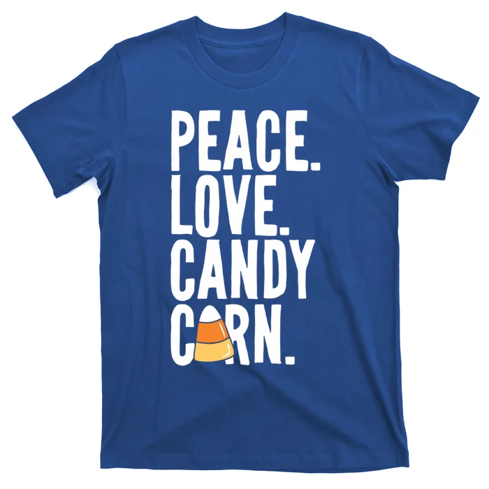 Peace Love Candy Corn Funny Halloween Cute Gift T-Shirt